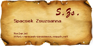 Spacsek Zsuzsanna névjegykártya