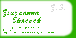 zsuzsanna spacsek business card